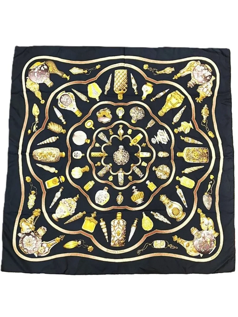Hermes Qu Importe le Flacon Pourvu Qu 'on Ait L 'ivresse Carre 90 Scarf Silk